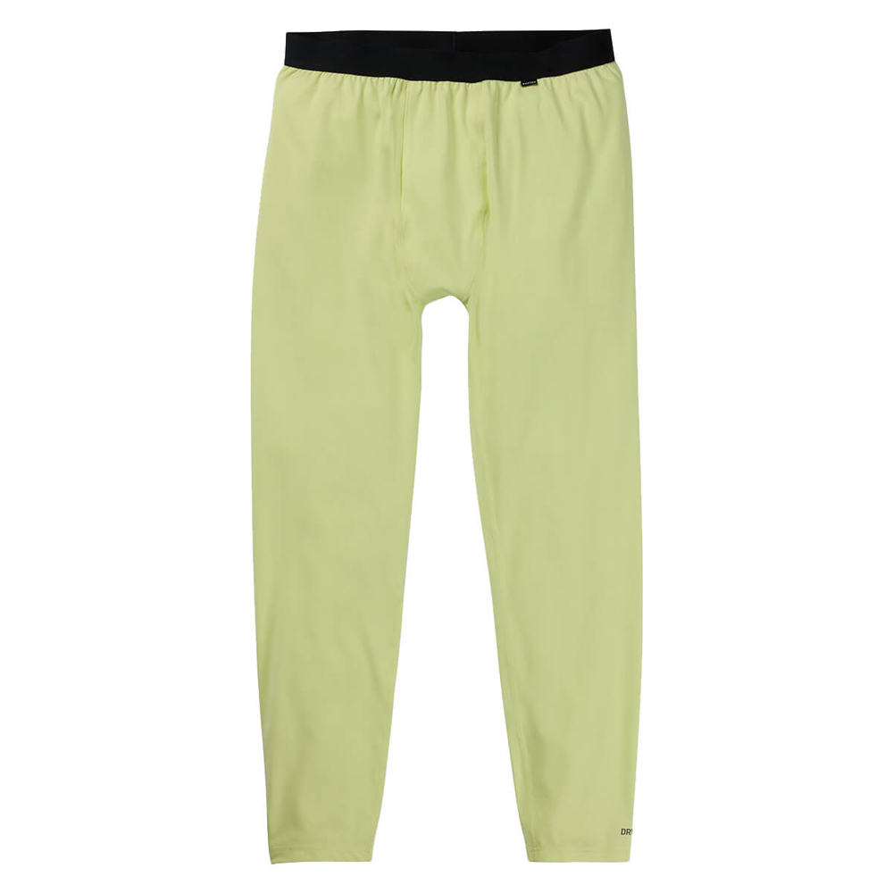 BURTON MEN'S MIDWEIGHT BASE LAYER PANTS GLOW YELLOW GREEN M
