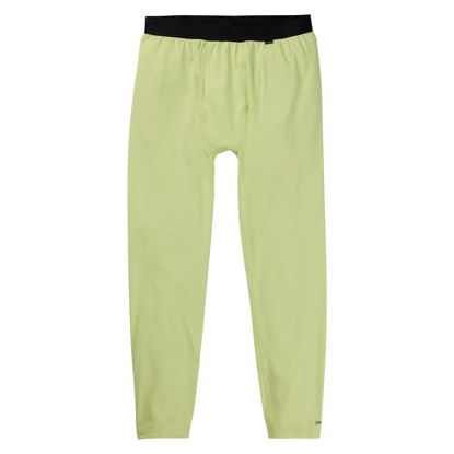 BURTON MEN'S MIDWEIGHT BASE LAYER PANTS GLOW YELLOW GREEN M