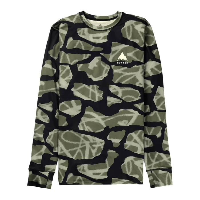 BURTON LIGHTWEIGHT X BASE LAYER CREWNECK GRAFFITI CAMO S
