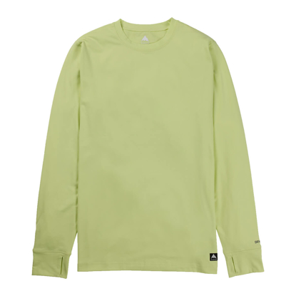 BURTON MEN'S MIDWEIGHT BASE LAYER CREWNECK GLOW YELLOW GREEN S