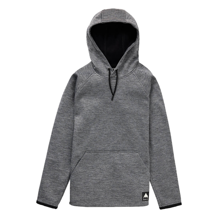 BURTON WOMEN'S CROWN WEATHERPROOF PULLOVER FLEECE TRUE BLACK HEATHER XXS