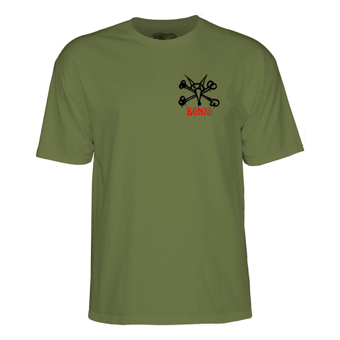 POWELL RAT BONES T-SHIRT MILITARY GREEN L