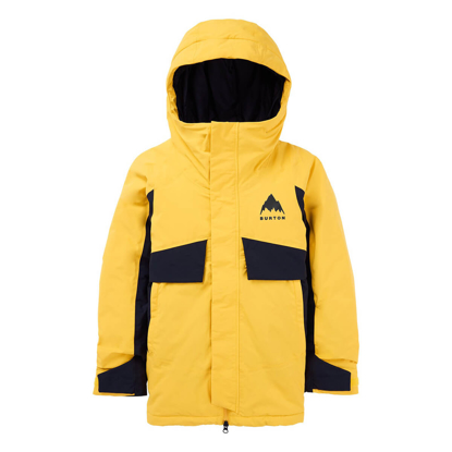 BURTON KIDS' ASCUTNEY 2L JACKET GOLDENROD/TRUE BLACK XS