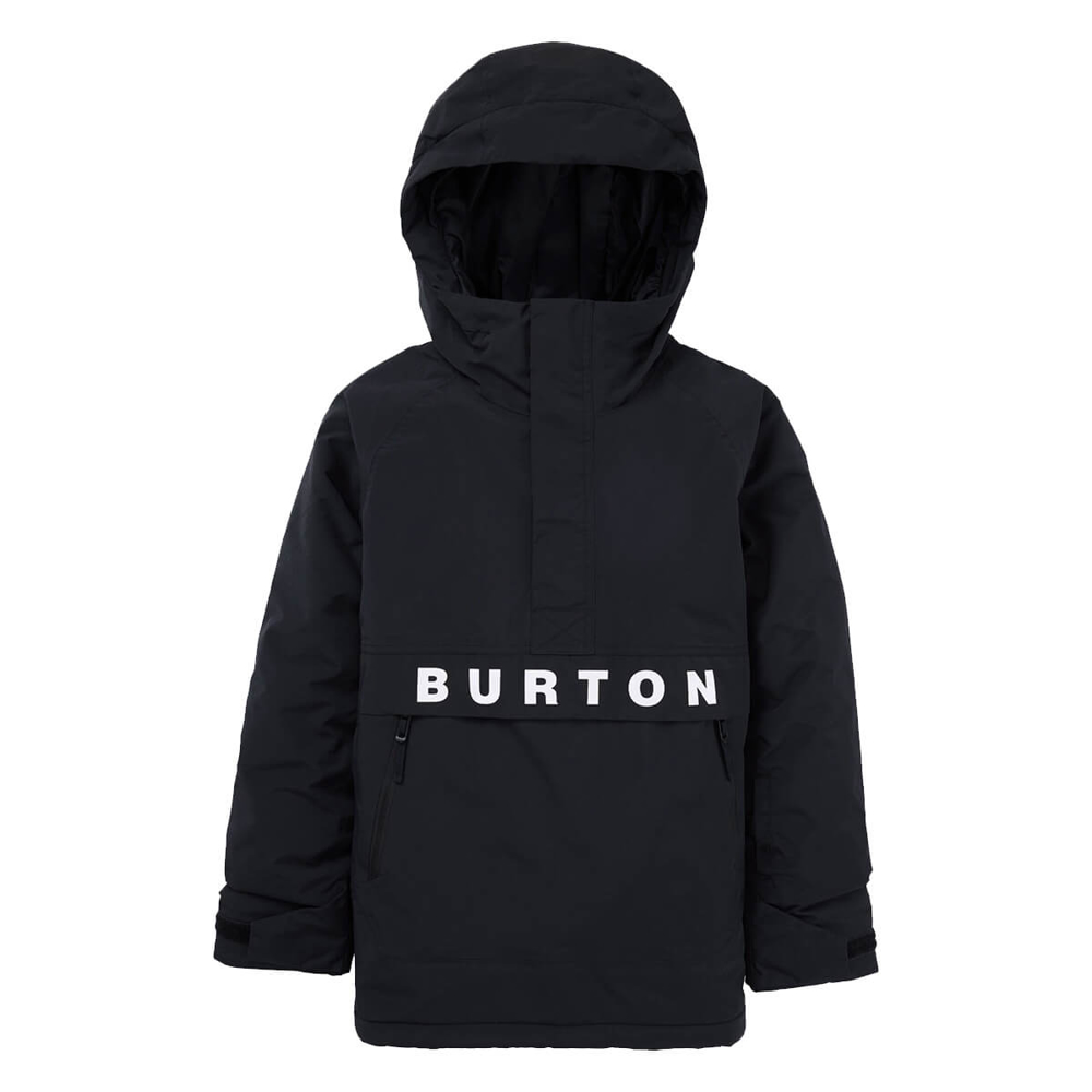 BURTON KIDS' FROSTNER 2L ANORAK JACKET TRUE BLACK XS