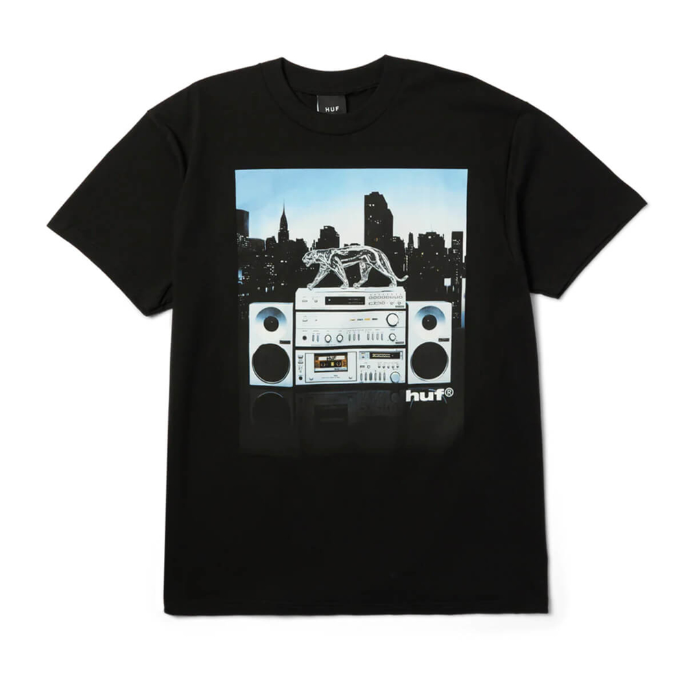 HUF MIDNIGHT RADIO T-SHIRT BLACK XL