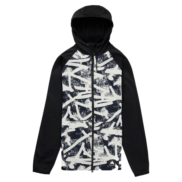 BURTON MEN'S CROWN WEATHERPROOF FULL-ZIP FLEECE CITY STREETS/TRUE BLACK M
