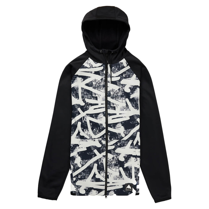 BURTON MEN'S CROWN WEATHERPROOF FULL-ZIP FLEECE CITY STREETS/TRUE BLACK L