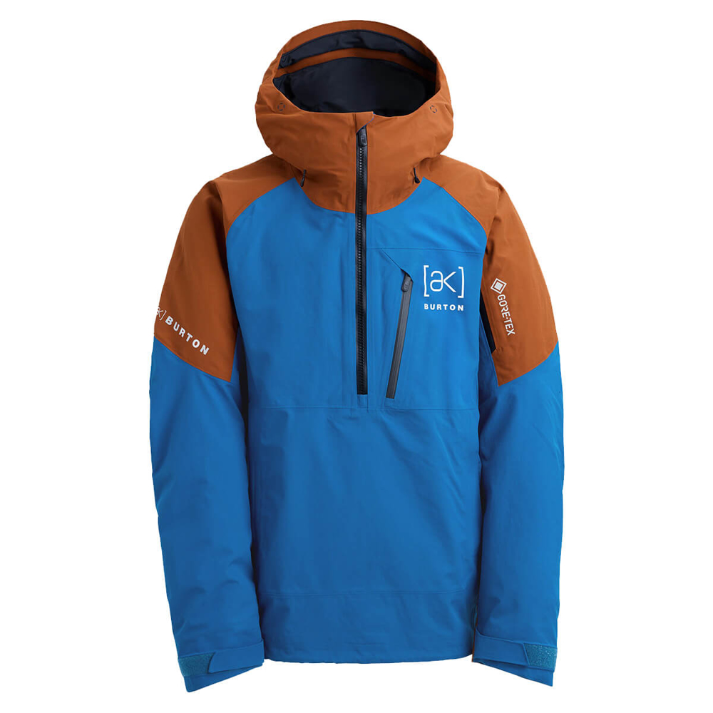 BURTON MEN'S [AK] VELOCITY GORE-TEX 2L ANORAK JACKET BLUE TEAL/CHESTNUT BROWN XL
