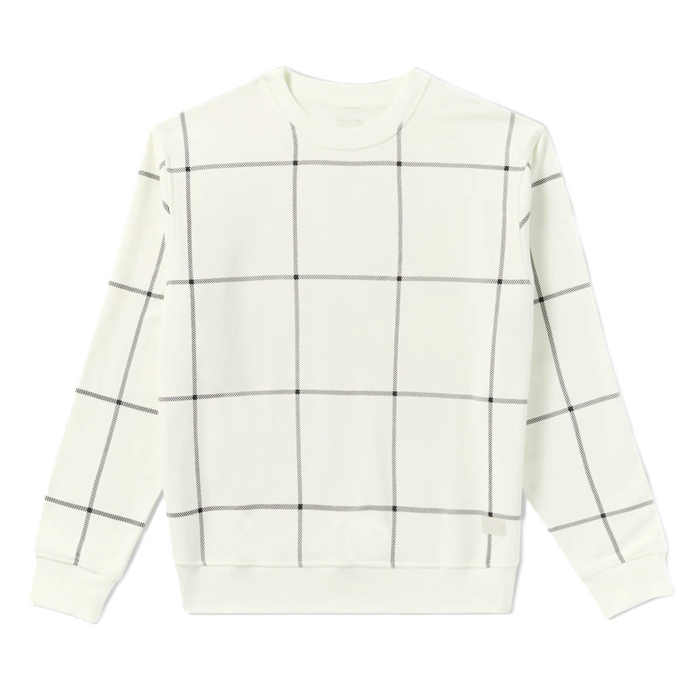 RVCA VACANCY WINDOW PANE CREW NATURAL L