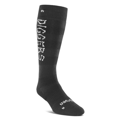 32 DIGGERS MERINO SOCK BLACK/WHITE L/XL