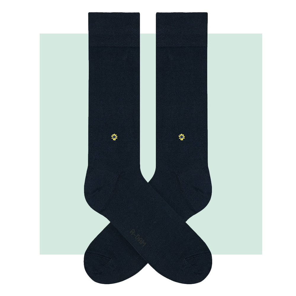 ADAM DRESS SOCKS NAVY FLOWER MEDI. BLUE 36-40