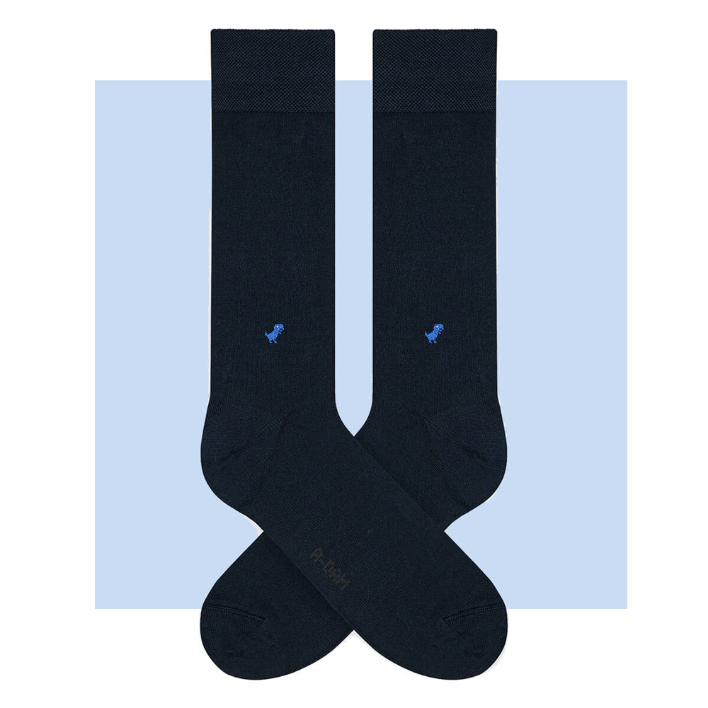 ADAM DRESS SOCKS NAVY DINO MEDI. BLUE 36-40