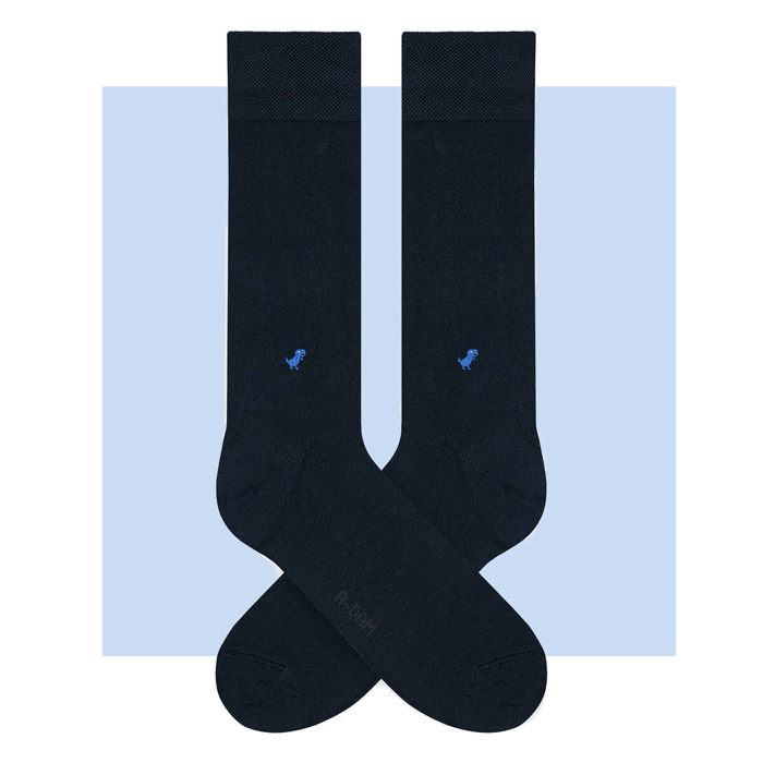 ADAM DRESS SOCKS NAVY DINO MEDI. BLUE 36-40