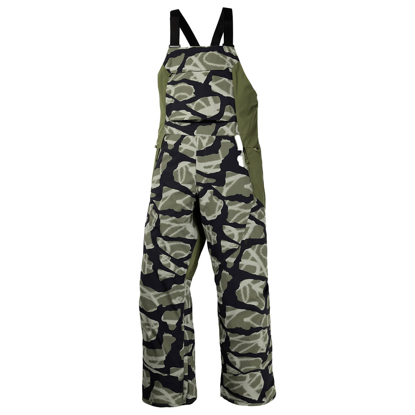 BURTON MEN'S RESERVE 2L BIBS GRAFFITI CAMO/FOREST MOSS S