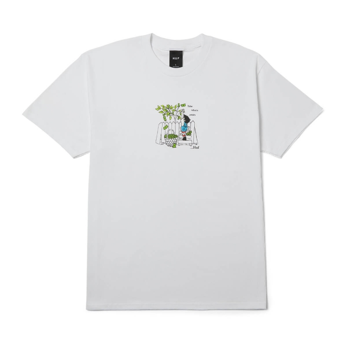 HUF TAKE YOURS T-SHIRT WHITE S