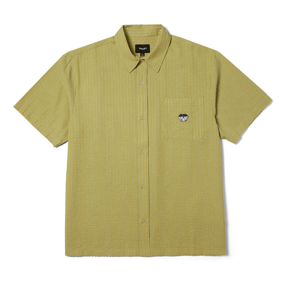 HUF BIG BLOCK STRIPED SHIRT DRIED HERB XL