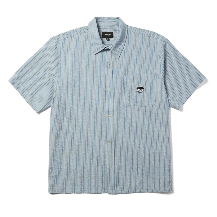 HUF BIG BLOCK STRIPED SHIRT LIGHT BLUE XL