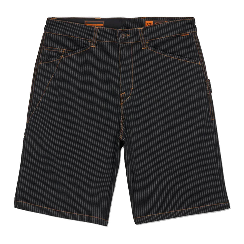 VOLCOM WORK DIALED SHORT 22" BLACK STRIPE 32
