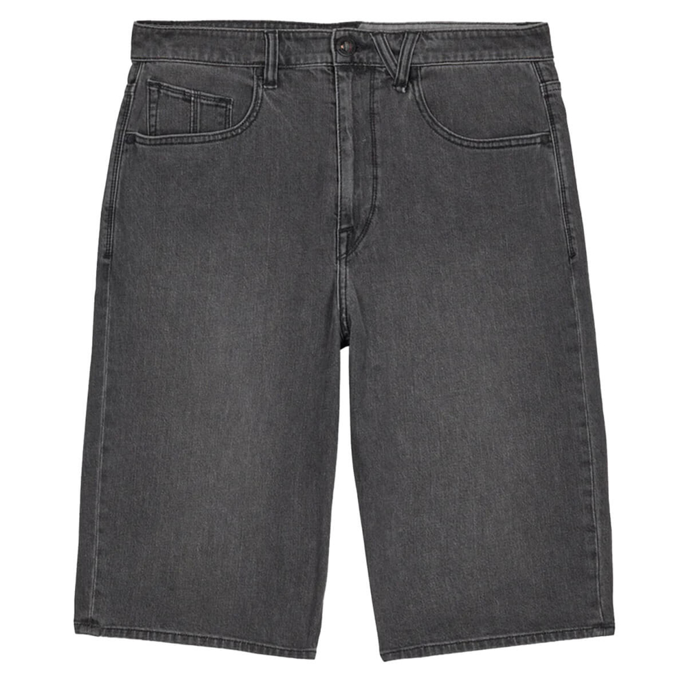 VOLCOM CHILLOW DENIM SHORT 24" BLACK GREY 38