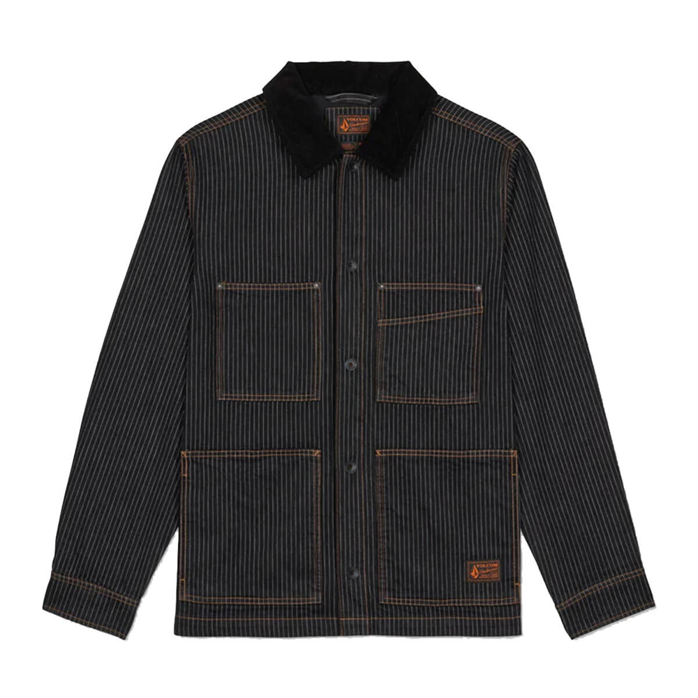 VOLCOM WORK DIALED JACKET BLACK STRIPE L