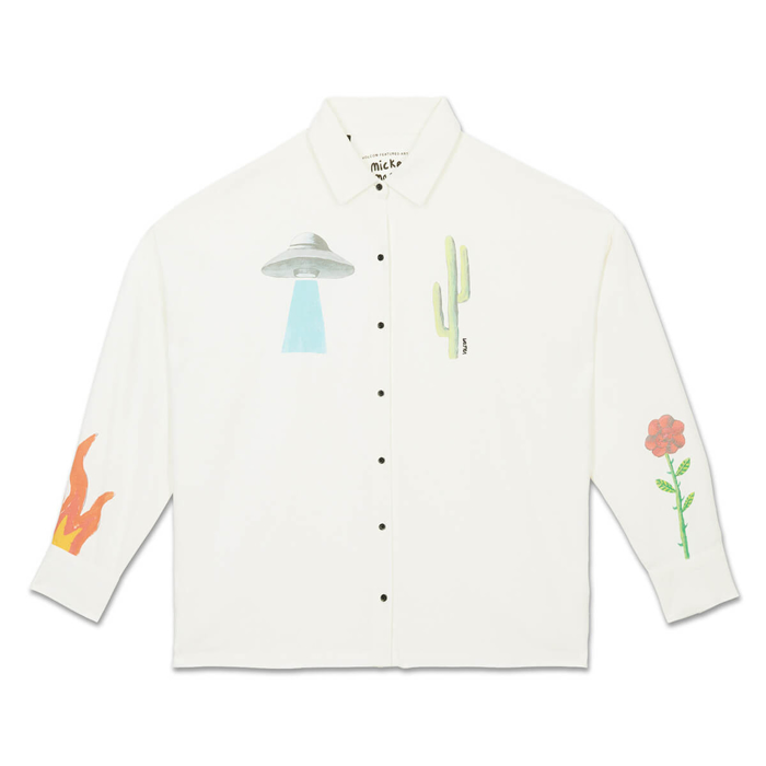 VOLCOM FA MICKEY MASON SHIRT OFF WHITE M