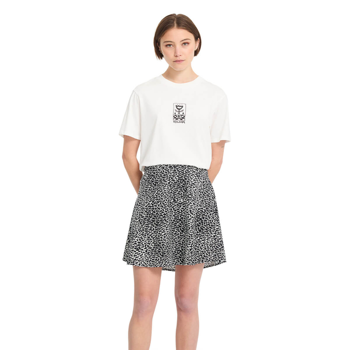 VOLCOM RAWLY SKIRT BLACK WHITE XS