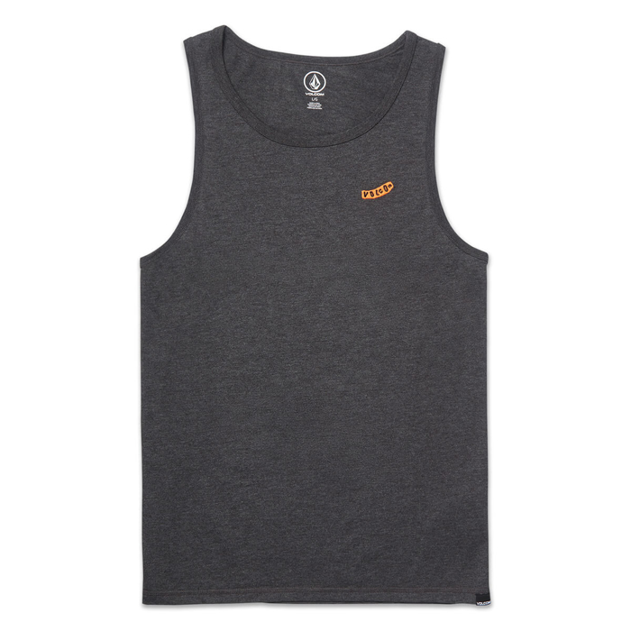 VOLCOM PISTOL STONE TANK TOP HEATHER BLACK S