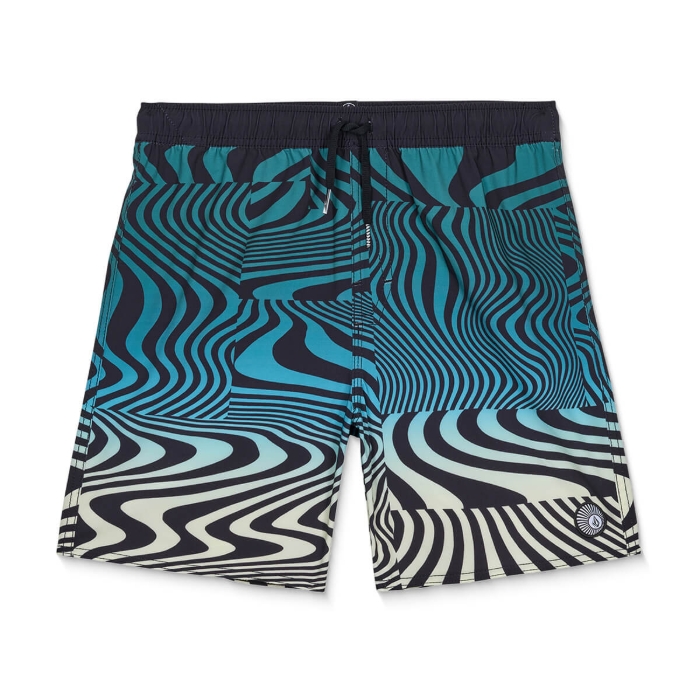 VOLCOM LIDO PRINT TRUNK YOUTH RIFLE GREEN L