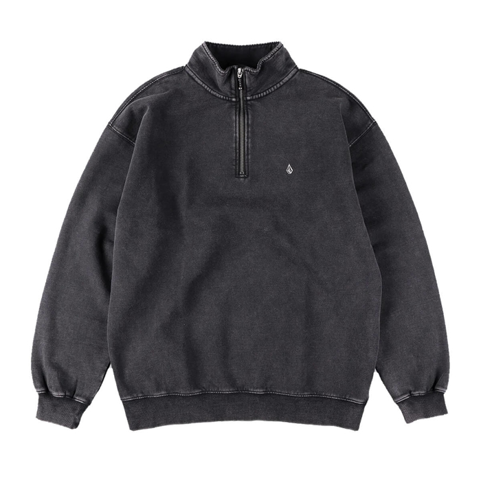 VOLCOM SINGLE STONE QUARTER ZIP LIGHT ACID BLACK XL