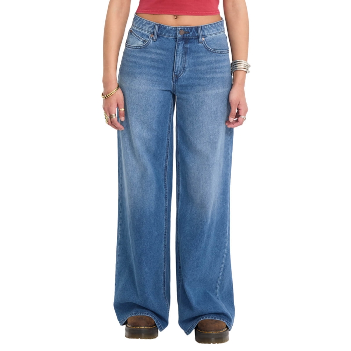VOLCOM STONED BF LOWRISE WORN LIGHT BLUE 27