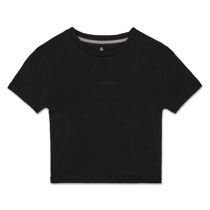 VOLCOM VOLCOMSTONE TIGHT CROP T-SHIRT BLACK M