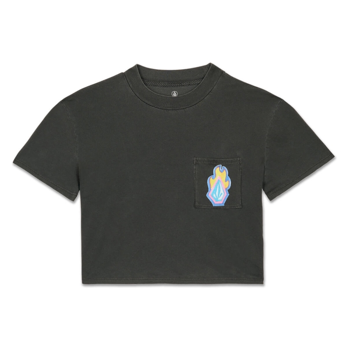 VOLCOM POCKET DIAL T-SHIRT VINTAGE BLACK S