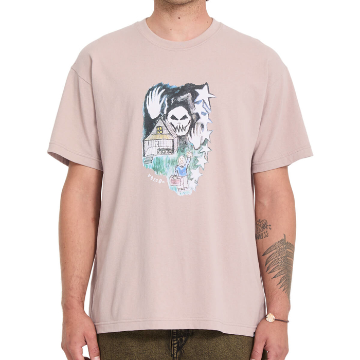 VOLCOM FA ISSAM AUPTEL LSE T-SHIRT BARK BROWN L