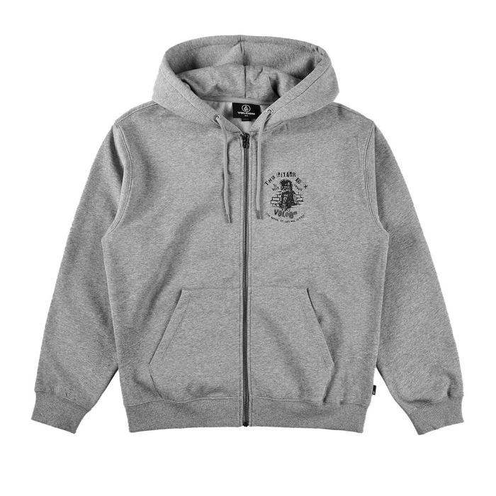 VOLCOM CATASTROPHY ZIP PULLOVER HEATHER GREY L