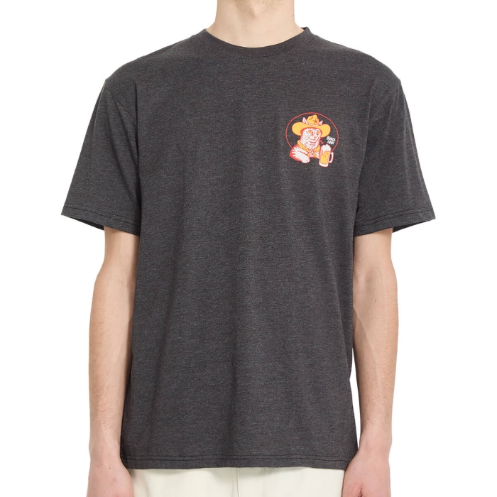 VOLCOM MEOWDY T-SHIRT HEATHER BLACK XL