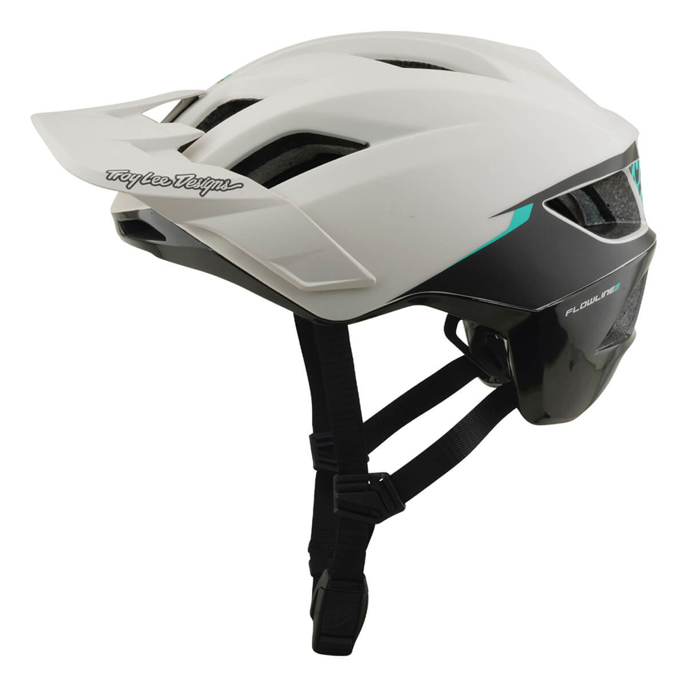 TROY LEE DESIGNS FLOWLINE SE HELMET STACKS PUMICE / REAL TEAL XS/S