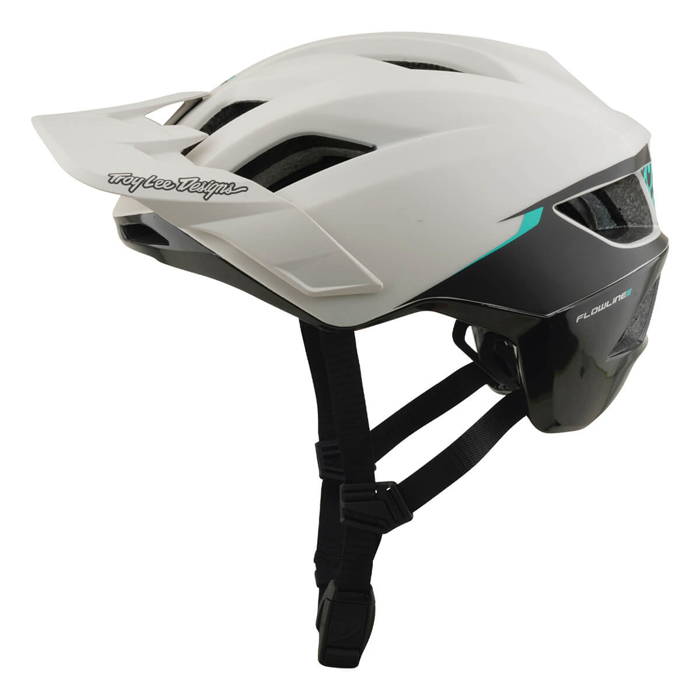 TROY LEE DESIGNS FLOWLINE SE HELMET STACKS PUMICE / REAL TEAL XS/S