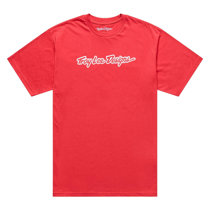 TROY LEE DESIGNS SIGNATURE T-SHIRT SIGNATURE SCARLET GLO S