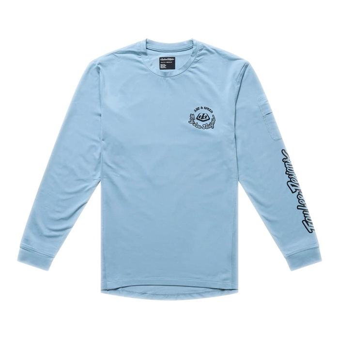 TROY LEE DESIGNS YOUTH RUCKUS RIDE LONG SLEEVE TEE CARBS DAWN BLUE M
