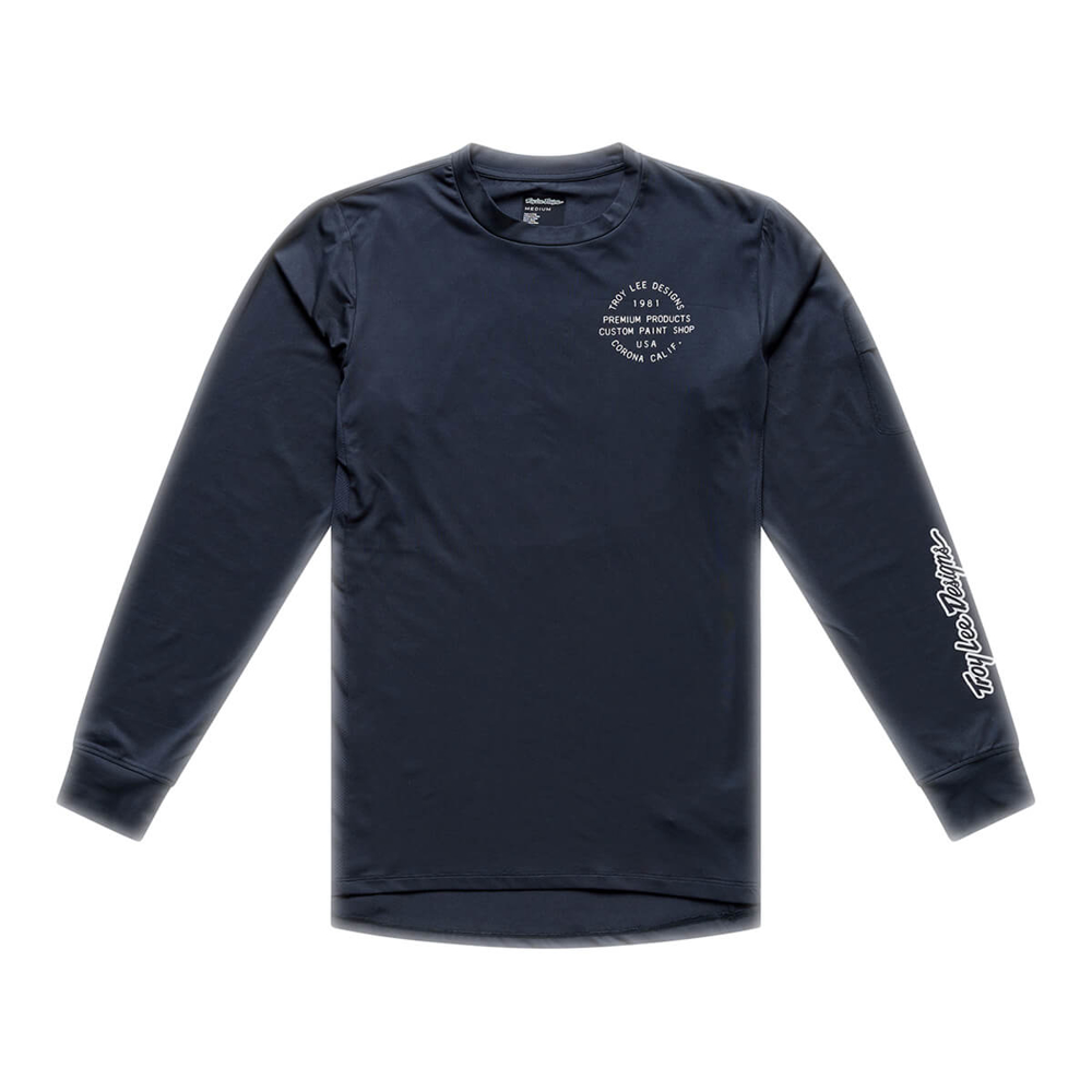 TROY LEE DESIGNS RUCKUS RIDE LONG SLEEVE TEE PRESSED CARBON M
