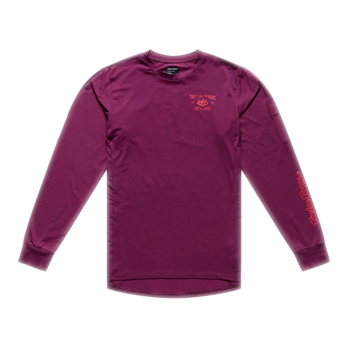 TROY LEE DESIGNS RUCKUS RIDE LONG SLEEVE TEE LOCKDOWN SANGRIA L