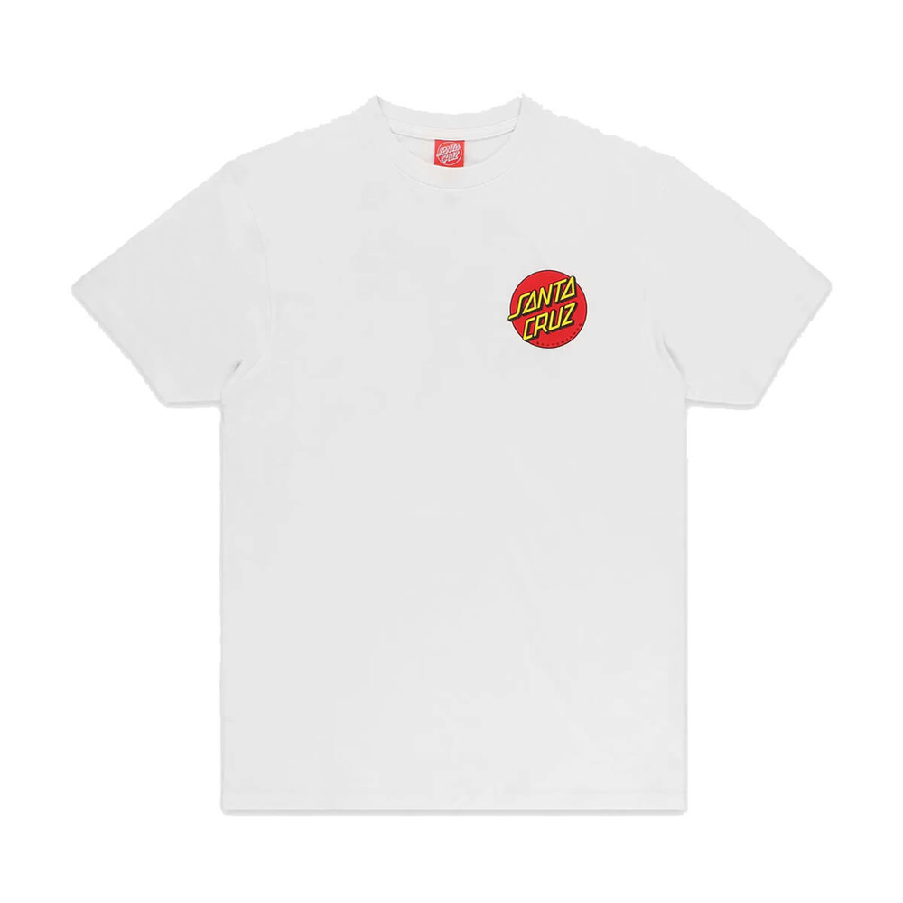 SANTA CRUZ CLASSIC DOT CHEST T-SHIRT WHITE S