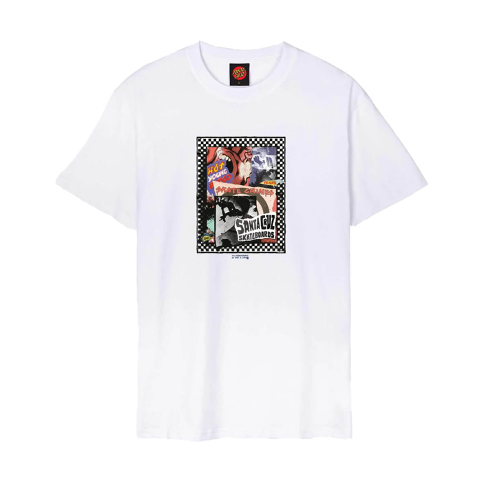 SANTA CRUZ AD COLLAGE FRONT T-SHIRT WHITE S