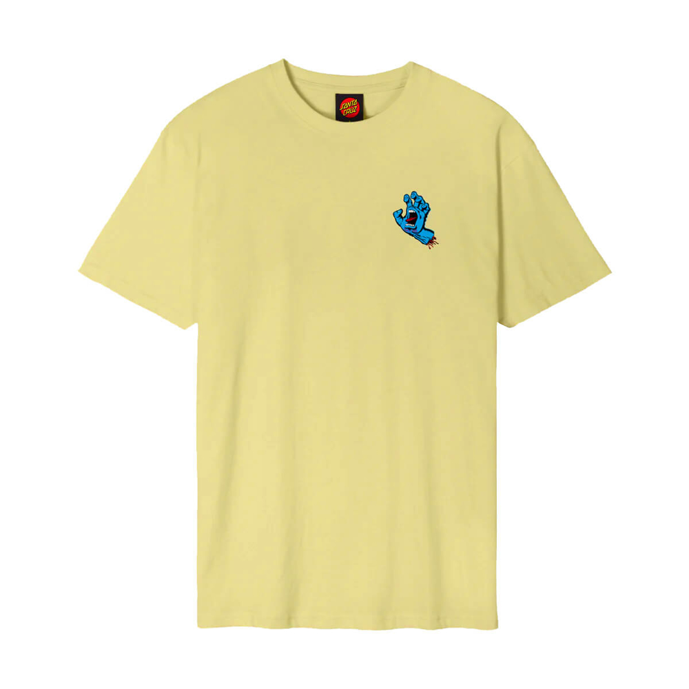 SANTA CRUZ SCREAMING HAND CHEST T-SHIRT FADED KHAKI S