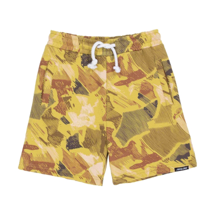 SANTA CRUZ YOUTH STRIP OVAL SHORTS FADED KHAKI CAMO 10-12