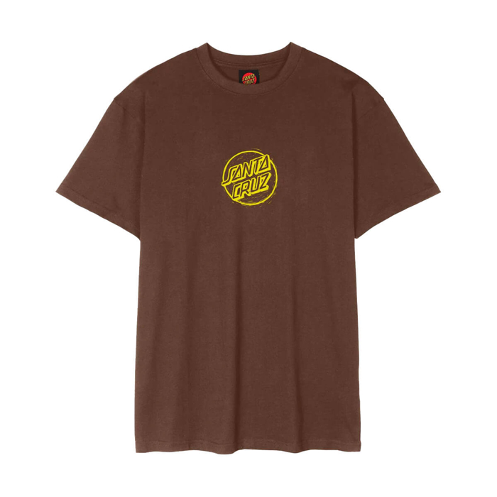 SANTA CRUZ STAMPED OPUS FRONT T-SHIRT COFFEE M