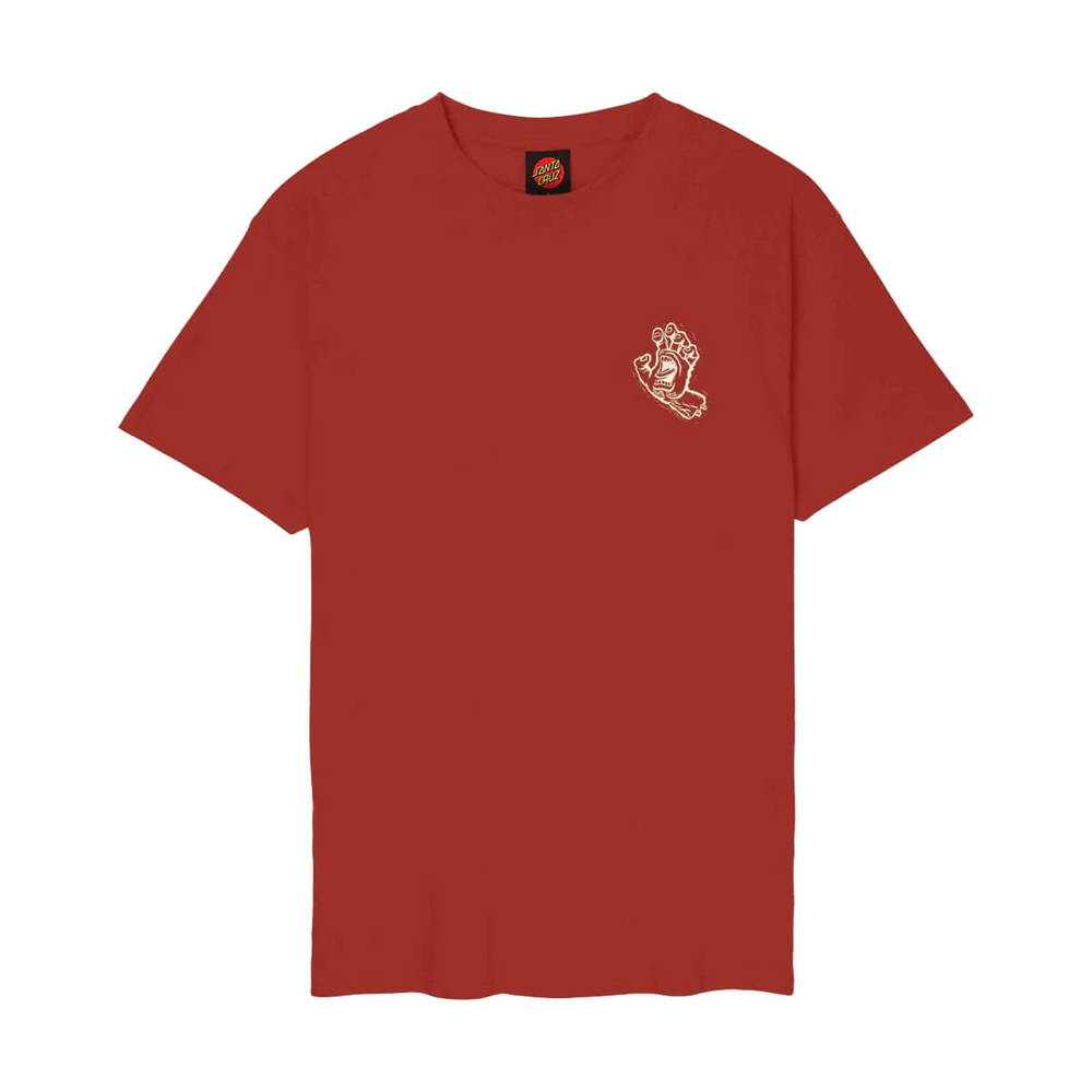 SANTA CRUZ STAMPED SCREAMING HAND T-SHIRT KETCHUP M