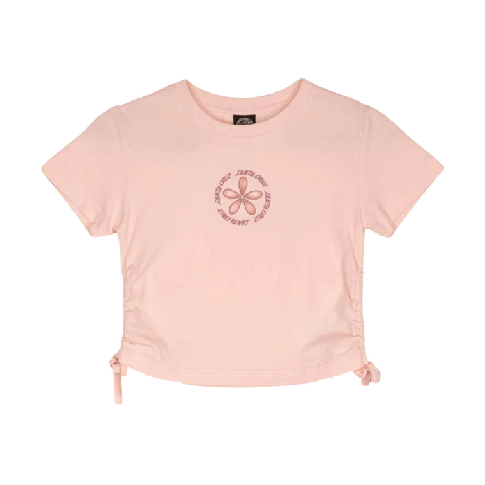 SANTA CRUZ RINGED FLOWER TIE T-SHIRT CANDY FLOSS 6
