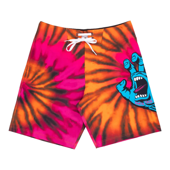 SANTA CRUZ SCREAMING HAND BOARDSHORT 20" PINK/ORANGE TIE DYE 36