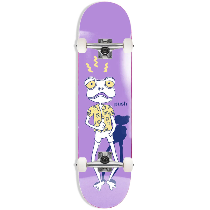 PUSH SKATEBOARDING FROGGY SKETCH FP SOFT TOP 6.75" COMPLETE PURPLE 6.75"
